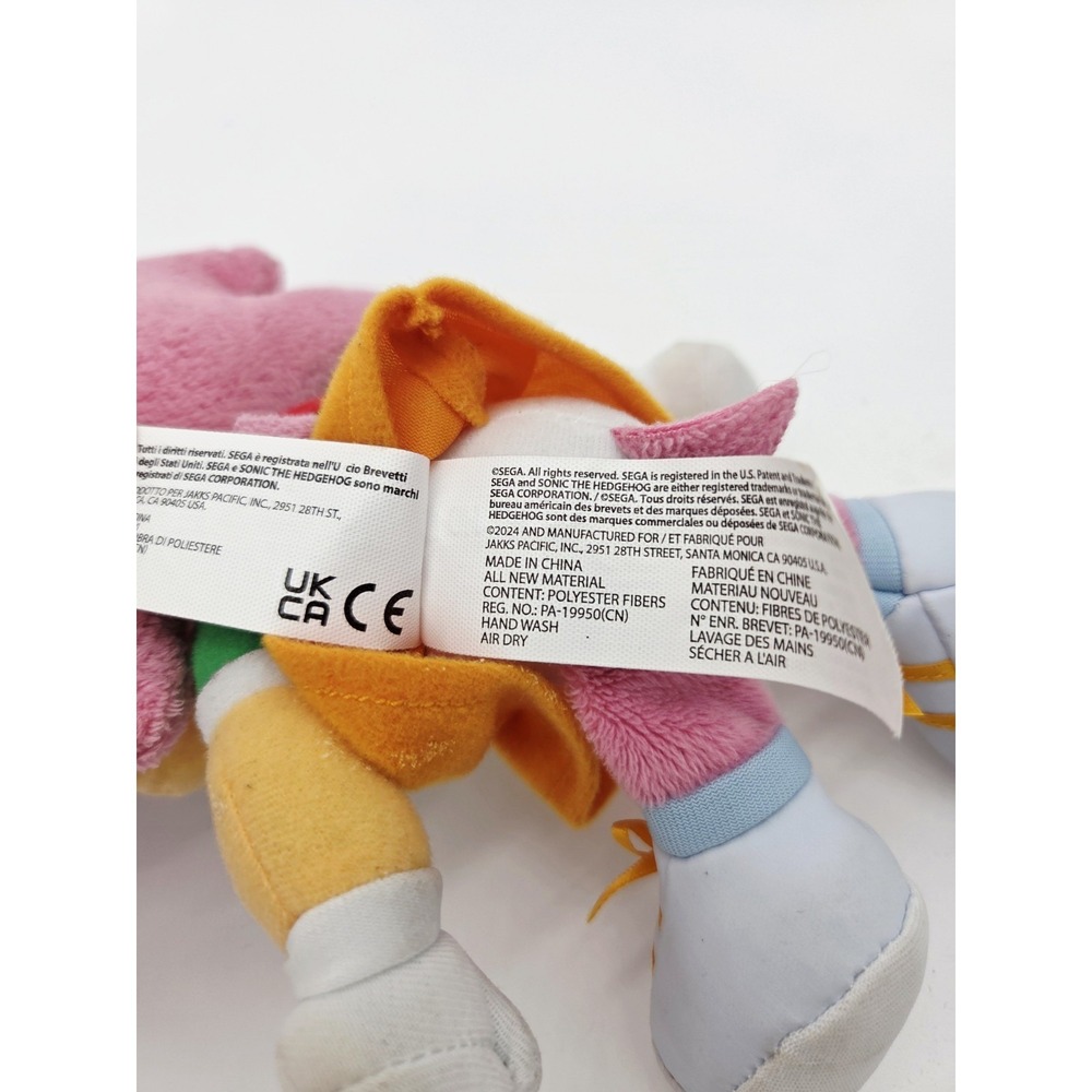 Sonic The Hedgehog Classic Amy 9"‎ Plush Jakks Pacific Preowned - Picture 4 of 5